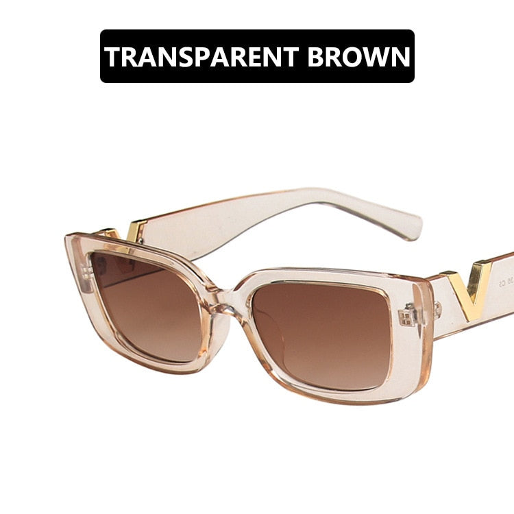 Retro Rectangle Sunglasses Women Brand Designer Vintage Small Frame