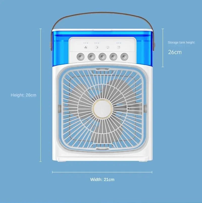 3 In 1 Air Humidifier Cooling USB Fan LED Night Light