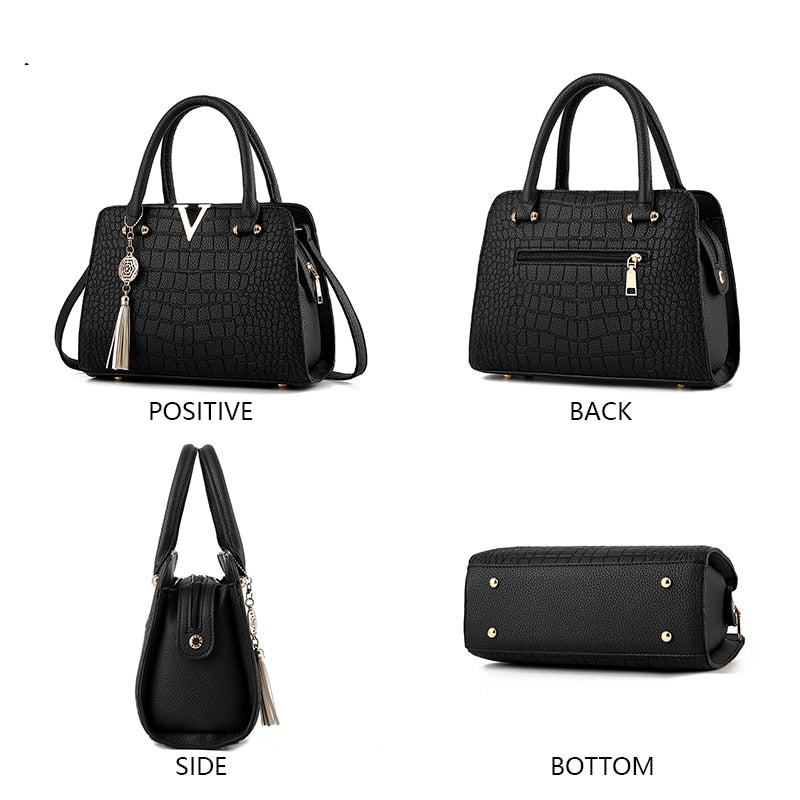 High Quality Ladies Handbags Women Crocodile