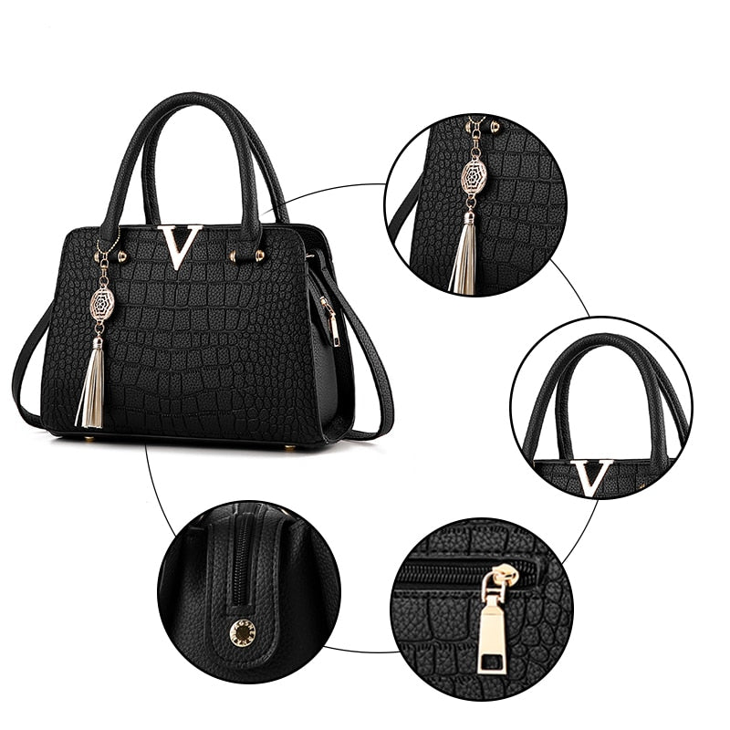 High Quality Ladies Handbags Women Crocodile