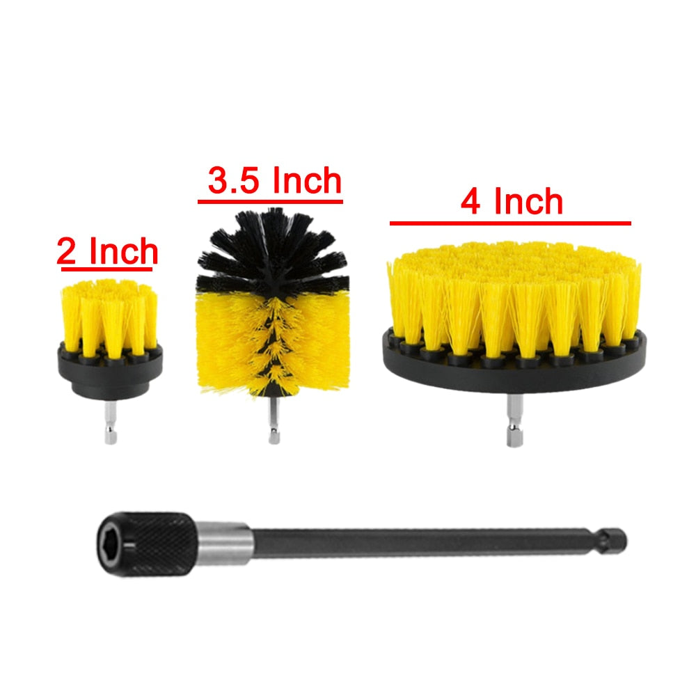 Electric Drill Brush Kit Cleaning  For Carpet Glass Car Tires Bathroom Toilet