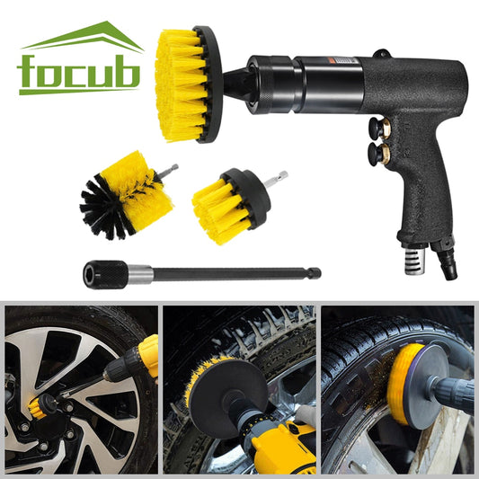 Electric Drill Brush Kit Cleaning  For Carpet Glass Car Tires Bathroom Toilet